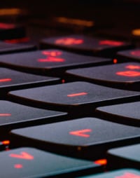 image of a zoomed in laptop keyboard